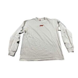 Formula 1 F1 Team x Pacsun Shirt Mens White Racing Long Sleeve F1 Sz S Stain